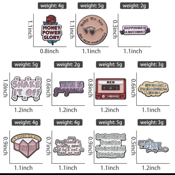 💍Taylor Swift - Paper Rings - Enamel Pin NEW - Picture 4 of 4